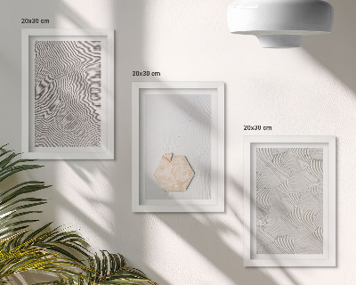 Conjunto de molduras com imagens Texturas leves na areia, estilo boho delicado