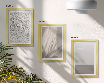 Conjunto de 3 quadros decorativos Texturas naturais delicadas em estilo boho.
