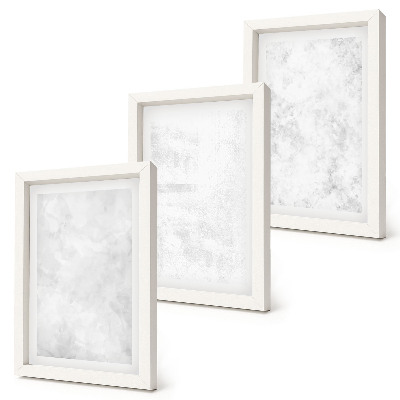 Conjunto de 3 quadros decorativos Pontos brancos em fundos minimalistas de tela
