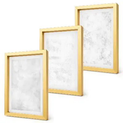Conjunto de 3 quadros decorativos pontos brancos em fundo minimalista