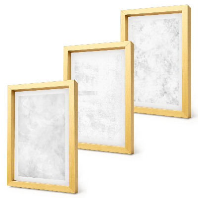Conjunto de 3 quadros decorativos Pontos brancos em fundos minimalistas de tela