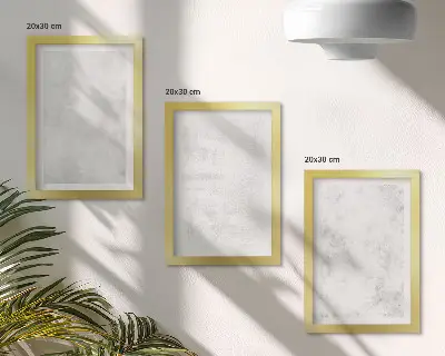Conjunto de 3 quadros decorativos pontos brancos em fundo minimalista