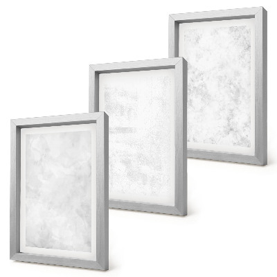 Conjunto de 3 quadros decorativos Pontos brancos em fundos minimalistas de tela