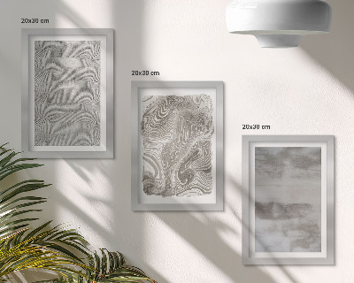 Tríptico com moldura Design abstrato de estruturas industriais
