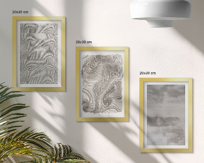 Tríptico com moldura Design abstrato de estruturas industriais