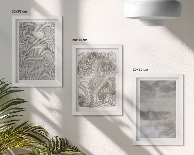 Tríptico com moldura Design abstrato de estruturas industriais
