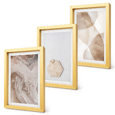 Conjunto de molduras com imagens Abstração de design inspirada na natureza