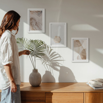 Conjunto de molduras com imagens Abstração de design inspirada na natureza