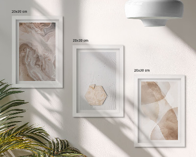 Conjunto de molduras com imagens Abstração de design inspirada na natureza