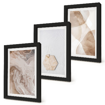Conjunto de molduras com imagens Abstração de design inspirada na natureza