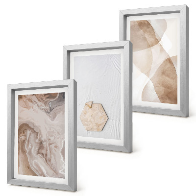 Conjunto de molduras com imagens Abstração de design inspirada na natureza