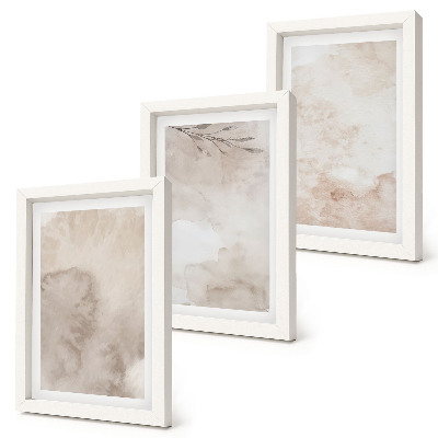 Conjunto de molduras com imagens Textura de tinta aquarela derramada em estilo boho