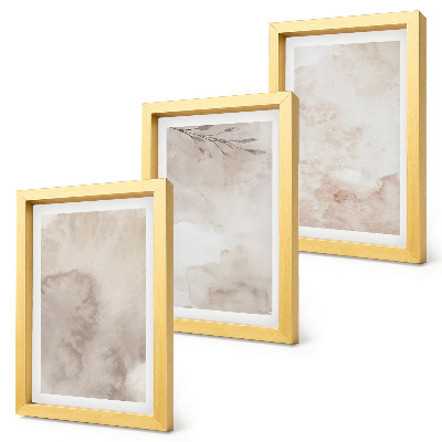 Conjunto de molduras com imagens Textura de tinta aquarela derramada em estilo boho