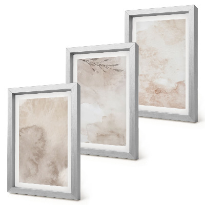 Conjunto de molduras com imagens Textura de tinta aquarela derramada em estilo boho