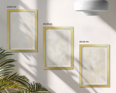 Tríptico com moldura Design com pinceladas de tinta texturizada e brilhante