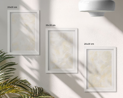 Tríptico com moldura Design com pinceladas de tinta texturizada e brilhante