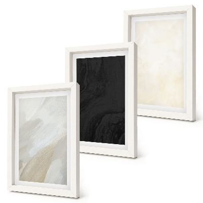 Conjunto de 3 quadros decorativos Estruturas em diferentes tons de minimalismo