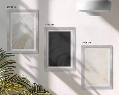 Conjunto de 3 quadros decorativos Estruturas em diferentes tons de minimalismo