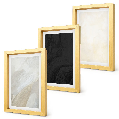 Conjunto de 3 quadros decorativos Estruturas em diferentes tons de minimalismo