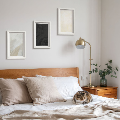 Conjunto de 3 quadros decorativos Estruturas em diferentes tons de minimalismo