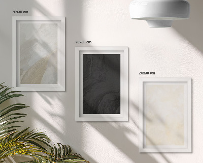 Conjunto de 3 quadros decorativos Estruturas em diferentes tons de minimalismo