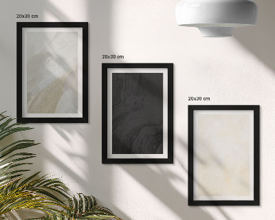 Conjunto de 3 quadros decorativos Estruturas em diferentes tons de minimalismo