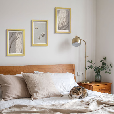 Tríptico com moldura Detalhes de estruturas modernas em estilo boho