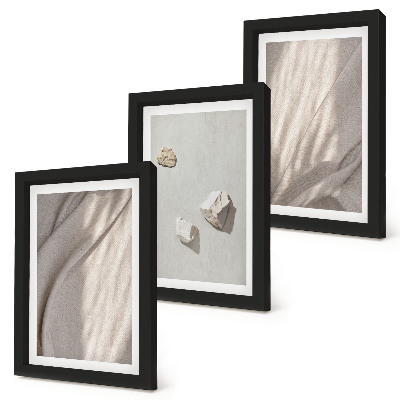 Tríptico com moldura Detalhes de estruturas modernas em estilo boho