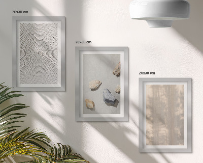 Conjunto de 3 quadros decorativos Texturas boho e estruturas naturais