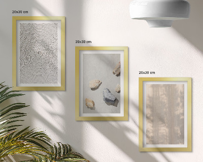 Conjunto de 3 quadros decorativos Texturas boho e estruturas naturais