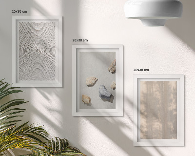 Conjunto de 3 quadros decorativos Texturas boho e estruturas naturais