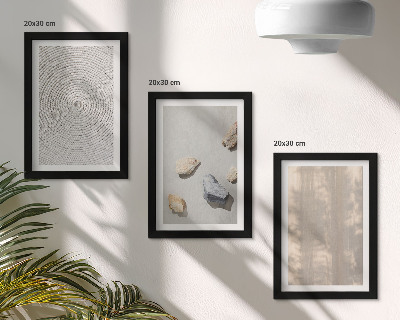 Conjunto de 3 quadros decorativos Texturas boho e estruturas naturais