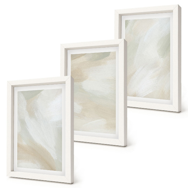 Conjunto de molduras com imagens Traços de textura de tinta do minimalismo da pintura