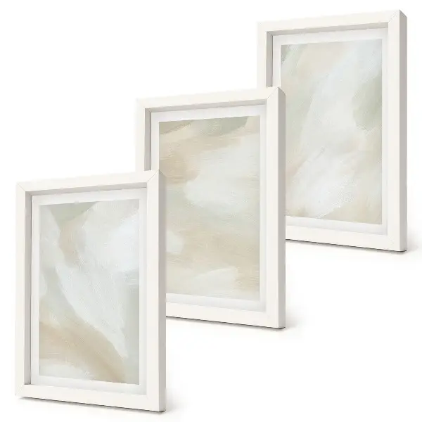 Conjunto de quadros com imagens traços de textura de tinta em estilo minimalista