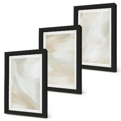 Conjunto de molduras com imagens Traços de textura de tinta do minimalismo da pintura