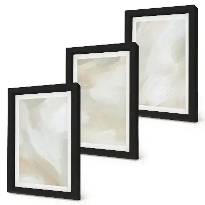 Conjunto de quadros com imagens traços de textura de tinta em estilo minimalista
