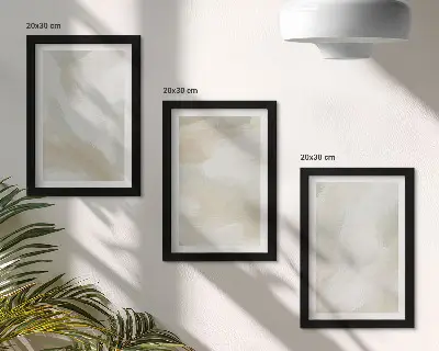 Conjunto de quadros com imagens traços de textura de tinta em estilo minimalista