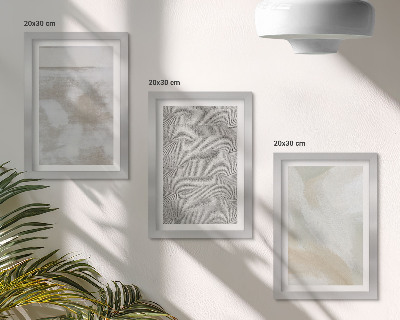 Conjunto de 3 quadros decorativos Abstração no design, texturas de pintura moderna