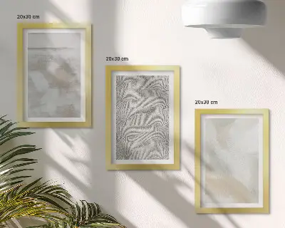 Conjunto de 3 quadros decorativos com abstração em design de texturas de pintura moderna