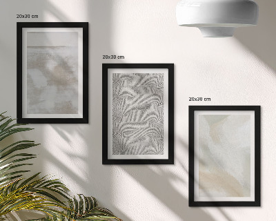 Conjunto de 3 quadros decorativos Abstração no design, texturas de pintura moderna