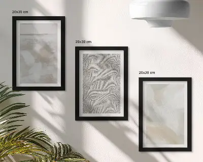 Conjunto de 3 quadros decorativos com abstração em design de texturas de pintura moderna