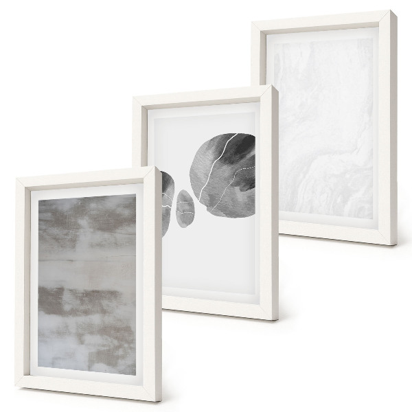 Conjunto de molduras com imagens Formas e estruturas abstratas em estilo moderno