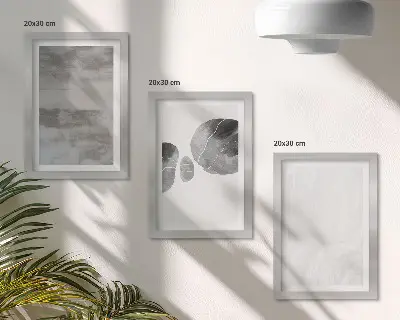 Conjunto de quadros com imagens com formas e estruturas abstratas em estilo moderno