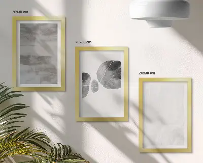 Conjunto de quadros com imagens com formas e estruturas abstratas em estilo moderno