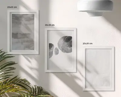 Conjunto de quadros com imagens com formas e estruturas abstratas em estilo moderno