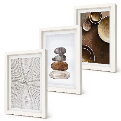 Conjunto de molduras com imagens Texturas na arte do design moderno