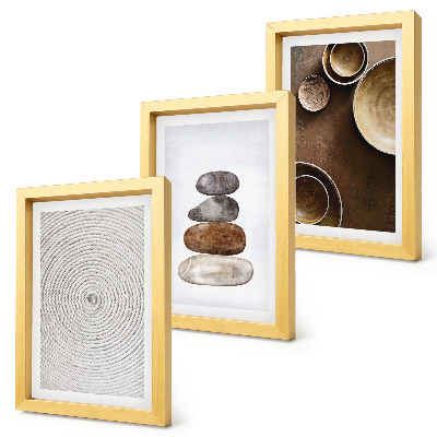 Conjunto de molduras com imagens Texturas na arte do design moderno