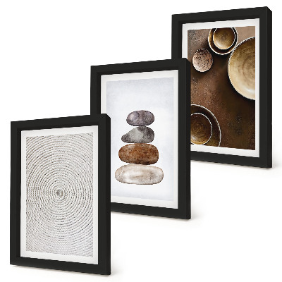Conjunto de molduras com imagens Texturas na arte do design moderno