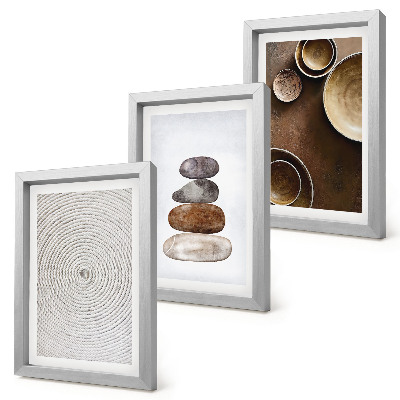 Conjunto de molduras com imagens Texturas na arte do design moderno
