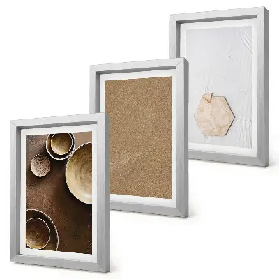 Conjunto de 3 quadros decorativos com texturas minimalistas em tons quentes